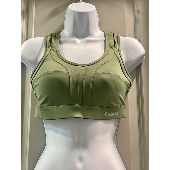 YVETTE Power Cross Back, Padded High Support Running Bra, Sz S+ - Picture 3 of 5